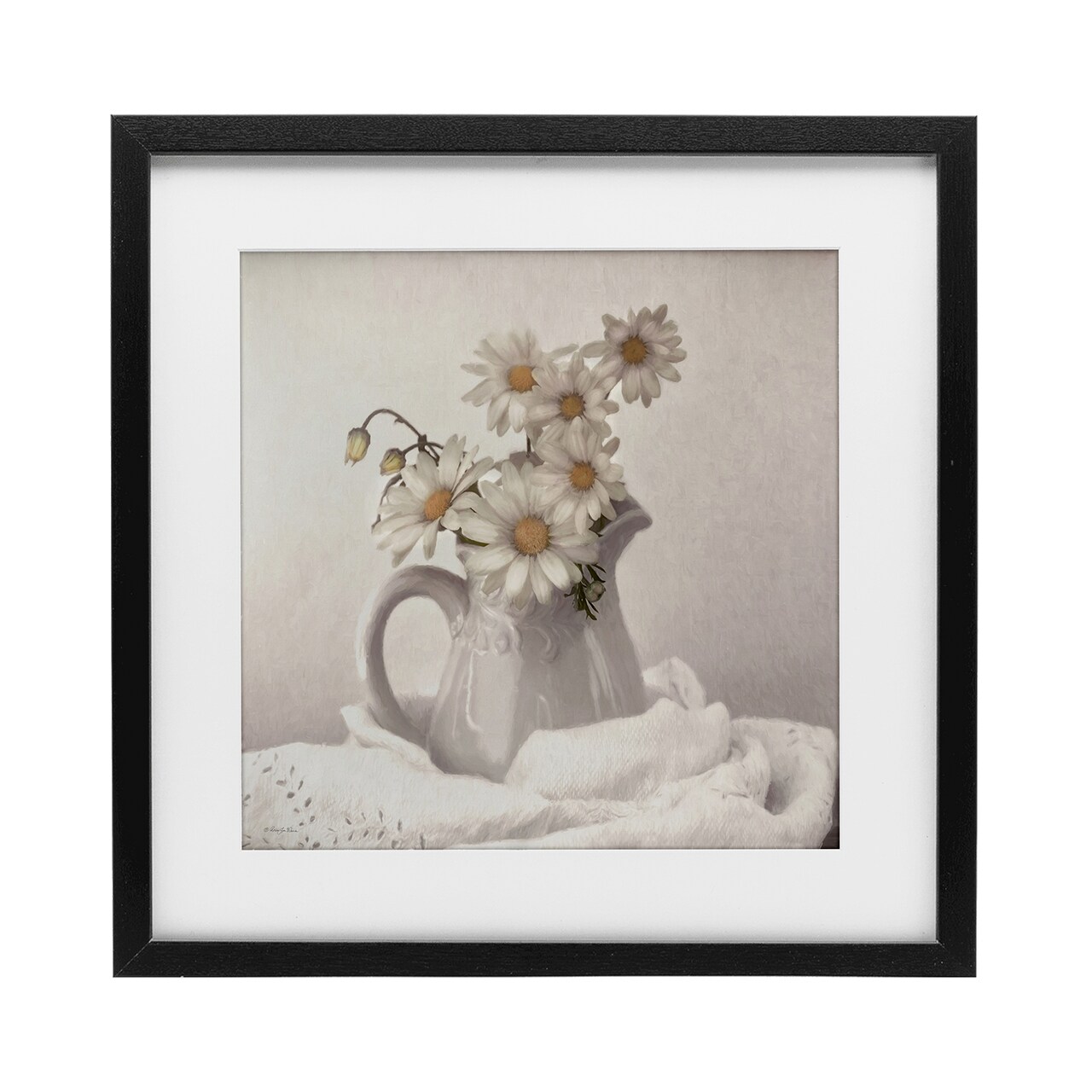 Stupell Industries Simple Pleasures Daisy Vase Framed Print Under Glass, design by Robin-Lee Viera